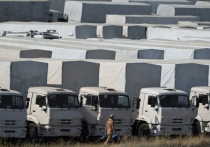 Второй  гуманитарный конвой для Донбасса застрял на границе России и Украины